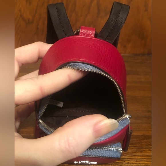 NWT-Coach-Mini Court Backpack🎒Keychain/Bag Charm-Dark Cardinal Red-$138 - Picture 11 of 12
